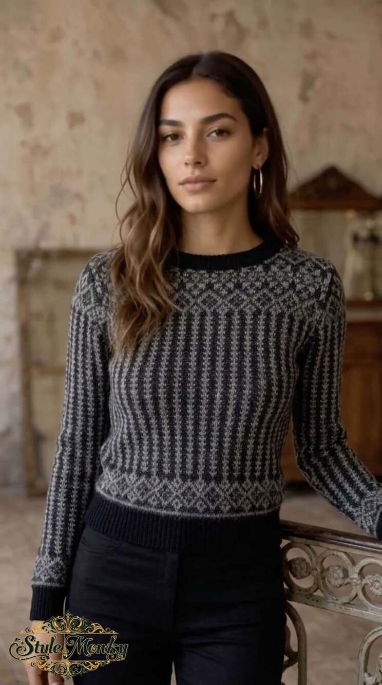 Patrik Ervell Norwegian Alpaca Sweater Size XS FW11 Black Gray
